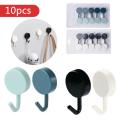 10 Pcs Self Adhesive Hook Set Strong Sticky Stick On Wall Hanger Kitchen Bathroom. 