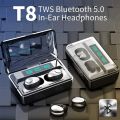 Wireless TWS - T8 Earbuds Best Quality With Portable Charging Box - Digital\LED Display Airbuds - HD Audio | Noise Cancelling Microphone | No Connectivity Problem |Both For IOS and Android.. 