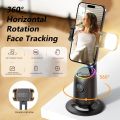 [RMG] 360° Rotation Face Tracking Tripod with Remote: Foldable Auto Face Tracking Phone Holder for Video Vlog Live Stream, Gesture Control, No App Required. 