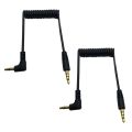 2X Dual Male 3.5mm TRRS to TRS Universal Cable for Microphones. 