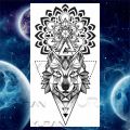 Large Maori Temporary Tattoos For Men Women Realistic Thorns Totem Wolf Mandala Geometric Tattoo Stickers Arm Body Tatoos. 