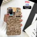 Vivo_Y21 Back Cover Army Name - Soft Case Cover. 