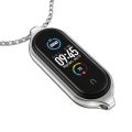 For Xiaomi Mi Band 5 / 6 MIJOBS Metal Pendant Stainless Steel Watch Necklace. 