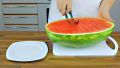 Angurello Watermelon Slicer & Server Double Knife cuts Fruits. 