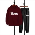 The Boys WinterCasual Printed Hoodie + Trouser Track Suit for mens. 