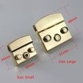 Rectangular Metal Press Push Lock Bag Briefcase Spring Lock Snap Decorative Clasps Closure Leather Craft Diy Hardware Accessory. 