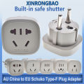 EU US AU China to EU Conversion plug 10A Travel Russia Korean Greece France European Power Converter Schuko Type-F Plug Adapter. 