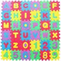 Kids Foam Play Mat (36-Piece Set) 5 x 5 CM Interlocking Alphabet and Numbers Floor Puzzle Colorful EVA Tiles Girls, Boys Soft, Reusable, Easy to Clean. 