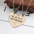 【happy one】Best Bitches Necklace Women 2 pcs Necklace Friends BFF Necklace & Pendants Collares Drop Shipping. 