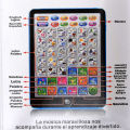 Spanish English Mini Tablet Learning Computer for Children Early Education Multifunctional Point Reading Machine Kids Toys Gift. 