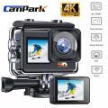 Campark X35 Action Camera 4K 24MP Wi-Fi Underwater Waterproof Camera 40M with Dual Screen. 