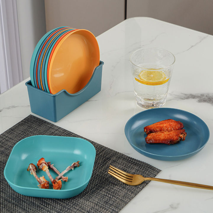 10Pcs%20Multi-function%20Eco-Friendly%20Colored%20Plastic%20Bone%20Dish%20Household%206%20Inch%20Small%20Plate%20Small%20Dish%20Snack%20Cake%20Plate%20Table%20Garbage%20Plate%20Kitchen%20Accessories%20-%20Image%209