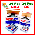 Original Power Plus Heavy Duty Cell AA &  AAA Size (Regular) - (24+24 Pieces). 