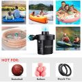 Electric Air Pump, Portable Electric Balloon Pump for Inflatables with 3 Nozzles, 130 W Quick-fill Electric Pump for Swimming Pool Outdoor Toy Car Camping, Black. 