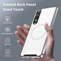 Transparent Magnetic Phone Case For Samsung Galaxy Note 8 9 S 10 20 FE S21 S22 Plus S23 S24 Ultra Clear Shockproof Magsafe Cover. 