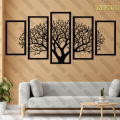EVENTO Wooden Wall Hanging Decor Panel 5 Frame Tree Scenery 3D DIY Laser Cut Cnc Wall Art Design Decoration For Home Decor Living Room And Offices And For Gifts Item. 