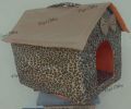 IMPORTED Cheetah Print CAT & PUPPY House - Large. 