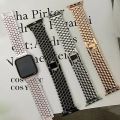 Honey Comb Stainless Steel Smart Watch Strap for Watch Ultra 8 7 6 5 4 SE 45mm 49mm 44mm 42mm Steel Chain. 