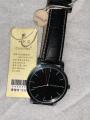 Analog Dial Watch Full Black Leather Straps For Boys. 