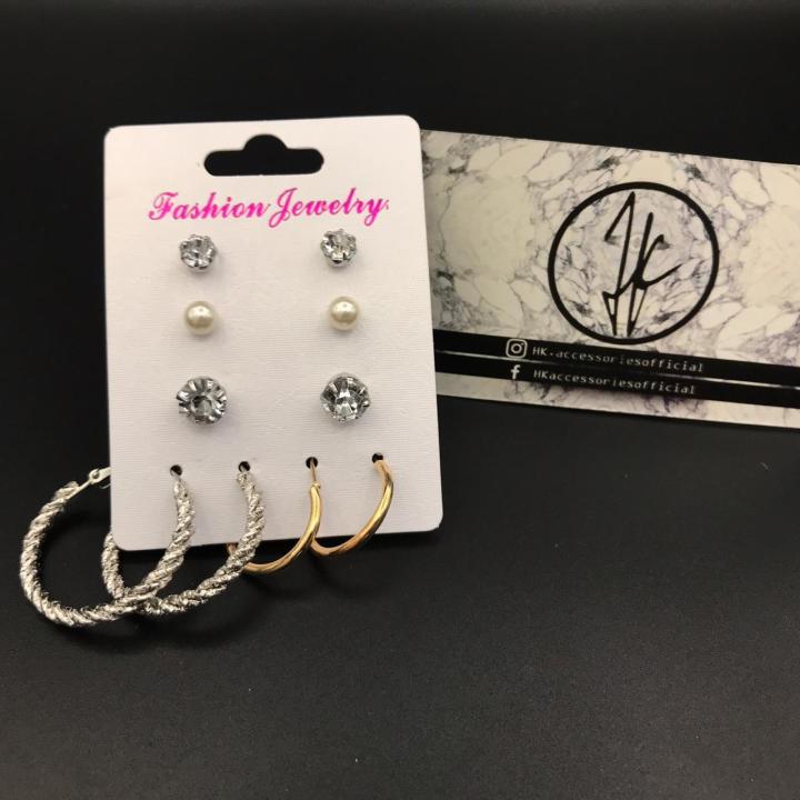 Pack of 5 - Hoops and Studs (Bali & Tops)