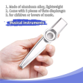 Kazoo Aluminum alloy Metal with 5 pcs Gifts Flute Diaphragm for Children Music-lovers-silver. 