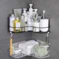 Metal Bathroom Corner Rack Storage Shelves -1 PC Black. 