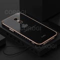 For Xiaomi Redmi 5 Plus Back Cover with Hand Strap Luxury Shiny 6D Plating Maple Leaves Pattern Protective Case Square Bumper Soft Silicone Mobile Phone Cases. 