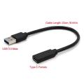 EF 0.2 Meters USB 3.1 Type C To USB 3.0 Male Port Adapter Cable USB-C To Type-A. 