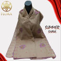 Swiss Lawn Embroidered Summer Shawl For Ladies & Girls. Premium Quality Summer Shawl.. 