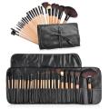Set of 24 - Professional Makeup Brushes - Leather Pouch Included. 