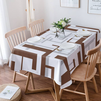 6 Chairs Rectangle , Oval & Round Fancy Dining Table Cover Sheet | Plastic Dastarkhwan for Dining Tables - (60 x 90 inches)