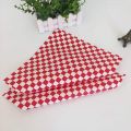 Burger-200 PCS x checkered food packaging papers-Red & White. 