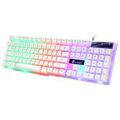 GTX 350 USB Wired 104 Keys Keyboard & Mouse Set Rainbow-Color Backlight for Laptop Computer PC. 