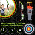 Light Up Archery Bow and Arrow Toy Set for Boys Girls With 3 Suction Cup Arrows. 