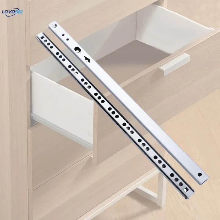 Drawer Slides Side Mount Metal Steel Two Way Heavy Duty 2 Sections ...