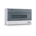 DB Breaker Distribution Box: Open Surface Design, 11" x 4" Size, Accommodates 14 Single Pole Breakers, Sturdy Construction.. 