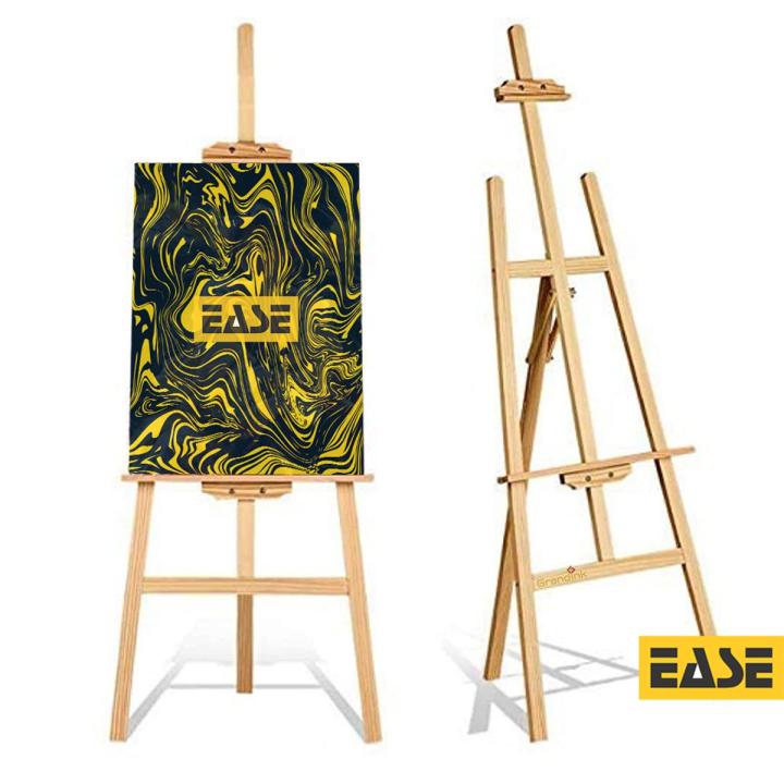 Premium Artist Wooden Easel Stand 5 FEET (150 cm) with Angle and Height Adjustment for Canvas Painting Display