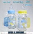 NIP Brand Glass Feeder with Unique Printing Design 140 ml 6 oz 1" Thick Glass Layer Made By Germany. 