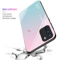 PlusCase for OPPO Reno6 Pro 5G Case Glass Hard Gradient Painted Shockproof Phone Back Cover. 