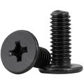 10pcs/lot CM M1.6 M2 M2.5 M3 M4 M5 M6 M8 Black A2-70 Carbon Steel Cross Phillips Ultra Thin Flat Wafer Head Screw Bolt Laptop-10mm x10pcs. 