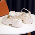 IELGY cake thick-soled sandals women's niche ladies all-match flat-bottom sports temperament women's shoes. 