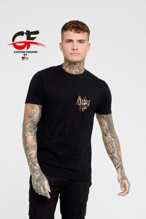Summer Amiri Printed T-Shirt For Men, Round Neck Half sleeve T shirts