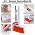 Multi-Function Soft 5 in 1 Gadget Cleaner Mobile Phone Handfree Bluetooth Earphones Headphones Laptop Camera Lens Cleaning Tool Kit Key-Cap Puller for PC Keyboard Computer Flocking Sponge For Airpods Earbuds Case Cover Corner Gap Duster Grove Dust Remover. 