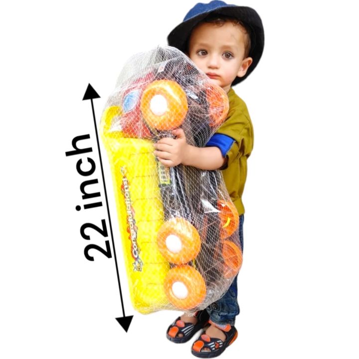 Big Size 20 Inch Truck Toy with Large Size Trolly Having 6 Wheels || Large size Toy Truck for children  ||  Biggest Toy Truck in Pakistan || Vehicles Toy Trucks for Kids || Construction Truck || Dumping Truck || 52 cm Toy Truck for Children Play Games ||