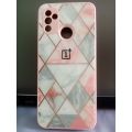 For One Plus Nord N100 Back Cover Glass Back 3D Design Inside Soft Case for Girls and Boys 1 +Nord N100. 