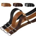 18mm/20mm/22mm PU Leather Wrist Watch Band Strap Mens Stainless Steel Pin Buckle. 