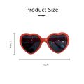 NEW Love Heart Shaped Effect Glasses Watch The Lights Change Love Image Heart Diffraction Glasses At Night Sunglasses For Women. 