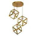 3in1 Base Square Cube Hanging Lamp / 2in1 Base Square Cube Hanging Lamp, Ceiling Lamp, Pendant Lamp, For Home, Office, TV Lounge, Bed Room, Led Light, Led Bulb, Filament Bulb. 