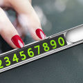 Magnetic Number Stickers for Cars Easy Install Glowing Magnetic Phone Number Plate for Car Park Temporary Parking Number Card with Stickers Buyers' Choice Temporary Parking Number Plate. 