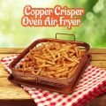 Oven Baking Tray 2 Piece Nonstick Copper Crisper Tray And Basket For Baking And Crispy Food Air Fryer Tray Kitchen Accessories. 